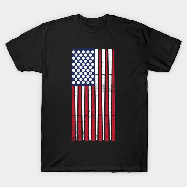 USA Flag Billard T-Shirt by yeoys